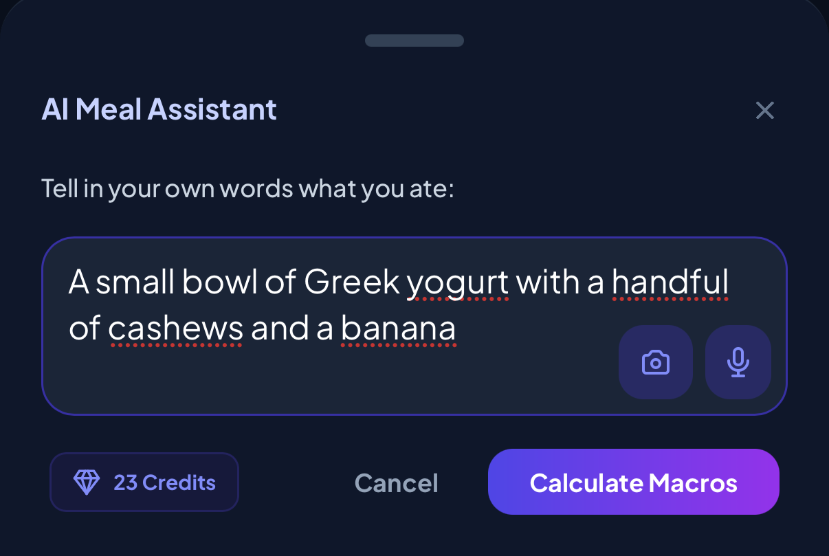 AI Meal Assistant in action